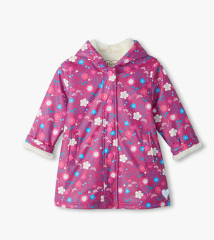 Hatley -Girls Tiny Flowers Sherpa Lined Jacket