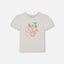 Deux Par Deux-Top With Printed Organic Jersey-White
