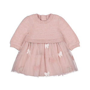 Mayoral-Voile Dress-Heather Nude