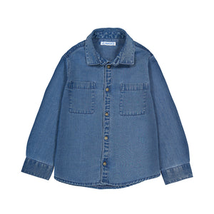 Mayoral-Long Sleeve Denim Shirt-Medium