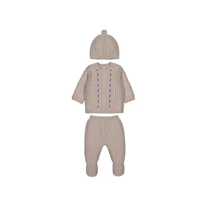 Mayoral-Leg Warmer and Hat Set-Heather Mocha