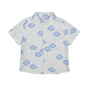 Mayoral-Button Up-White Blue