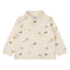 Mayoral-Long Sleeve Printed Polo-Mushroom