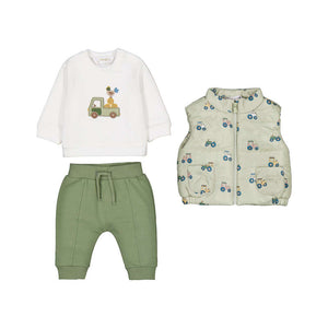 Mayoral-3-Piece Tracksuit w/vest-Forest