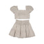 Mayoral-Striped Skirt Set-Cinnamon