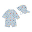 Mayoral-Bathing suite with Hat-Blue