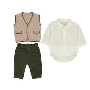 Mayoral-3-Piece Set-Dark Green