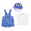 Mayoral-Short Dungaree with Hat Set-Klein Blue