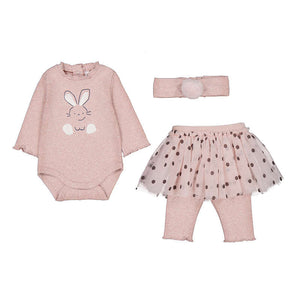 Mayoral-Bodysuit with Tutu Set-Heather Nude