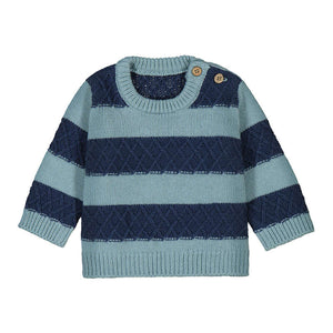 Mayoral-Stripe Sweater-Navy