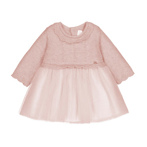 Mayoral-Tulle and Knit Dress-Petal