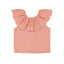 Mayoral-Girl Eyelet Ruffle T-Shirt-Salmon
