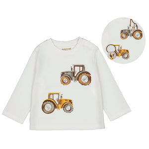 Mayoral-Long Sleeve T-shirt-Cream