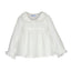 Mayoral-Plumeti Chiffon Blouse-Cream