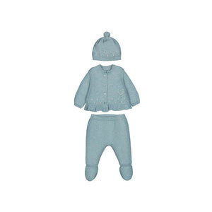 Mayoral-Footed Pants and Cardigan Set-Mineral