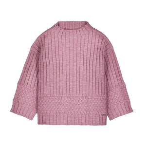 Mayoral-Textured Sweater-Violet Mix