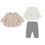 Mayoral-Leggings Set-Heather Sand