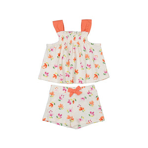 Mayoral-Bambula Shorts Set-Carrot