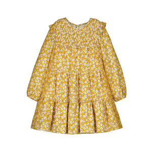 Mayoral-Printed Dress-Mustard