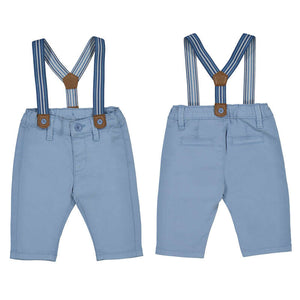 Mayoral-Pants with Suspenders-Blue