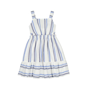 Mayoral-Stripe Dress-Ocean