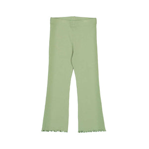 Mayoral-Ribbed Flare Leggings-Moss