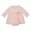 Mayoral-Pleated Onesie Dress-Blush