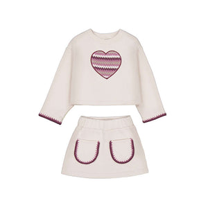 Mayoral-Skirt Set-Light Khaki