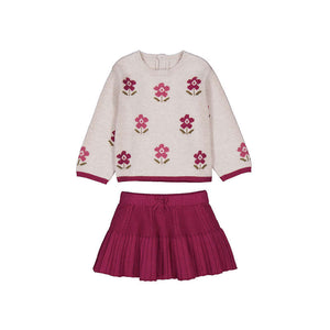 Mayoral-Skirt Set-Raspberry