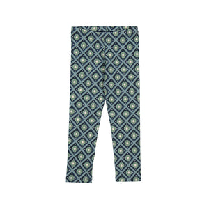 Mayoral-Knit printed leggings-Petroleum