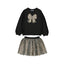 Mayoral-Tulle Shirt Set-Black