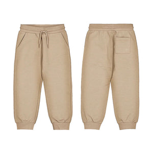 Mayoral-Basic cuffed fleece trousers-Hazelnut