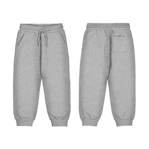 Mayoral-Basic cuffed fleece trousers-Smoke