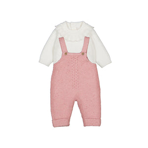 Mayoral-Dungaree and Sweater Set-Orchid