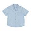 Mayoral-Short Sleeve Button Down Shirt-Denim Stripe