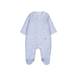 Mayoral-Velour Onesie-Sky