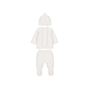 Mayoral-Leg Warmer and Hat Set-Heather Milk