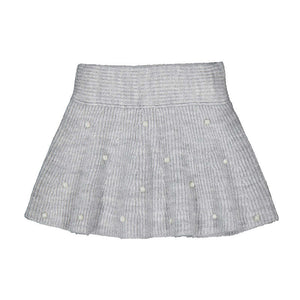 Mayoral-Pearl Knit Skirt-Gray