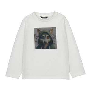 Mayoral-Long Sleeve T-Shirt-Cream
