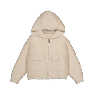 Mayoral-Furry Knit Sweater-Almond
