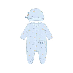 Mayoral-Dungaree and Hat Set-Sky