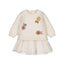 Mayoral-Tricot Tulle Dress-Cream