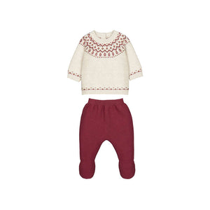 Mayoral-Knit Leg Warmer Set-Plum