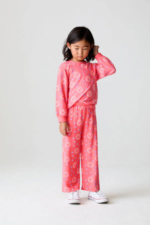 Chaser-Cozy Wide Knit Pants-Flower Smile