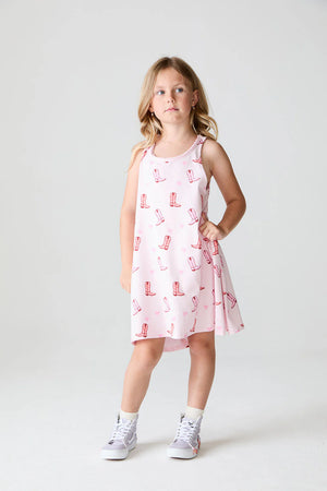 Chaser-Cotton Jersey Tank Dress-These Boots Allover