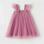 Stardust and Glitter-Tulle Dress-Butterfly Patches Mulberry