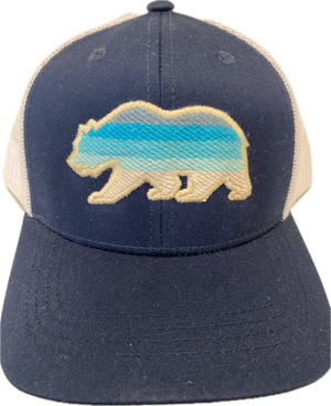 ADKTD-Bear Trucker Hat-Navy with Ocean Bear