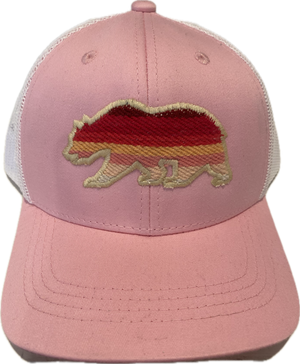 ADKTD-Bear Trucker Hat-Pink with Pink Ocean Bear