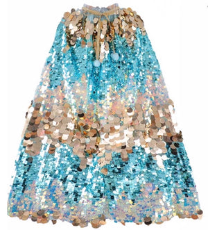 Stardust and Glitter-Mermaid Cape-Blue