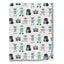 Kickee Pants-Print Swaddling Blanket-Natural Robots